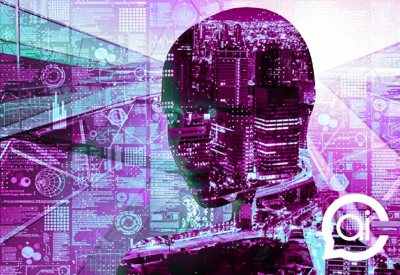 Agentic AI - outline of a head on a selection of graphs and information