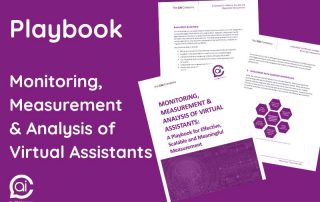 Playbook: Monitoring, Measurement and Analysis of Virtual assistants with 3 pages of the playbook